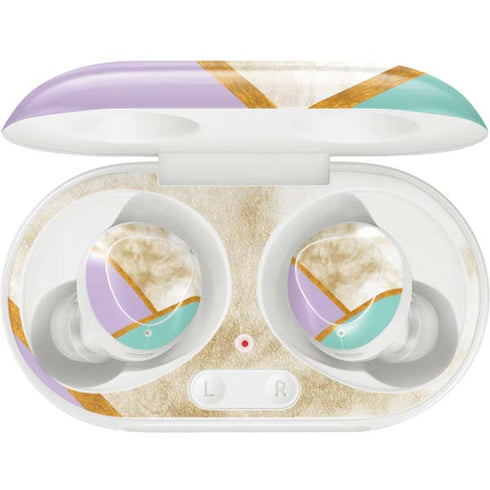 Angled Marble Galaxy Buds Plus Skin