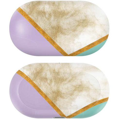 Angled Marble Galaxy Buds Plus Skin