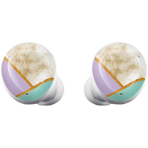 Angled Marble Galaxy Buds Plus Skin