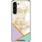 Angled Marble Galaxy S24 FE Clear Case