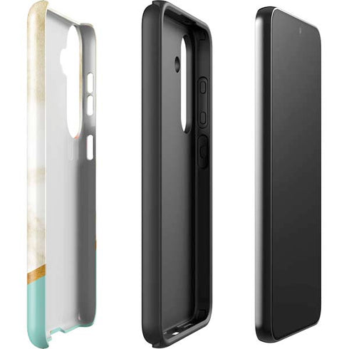 Angled Marble Galaxy S25 Impact Case
