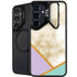 Angled Marble Galaxy S25 Kickstand Case