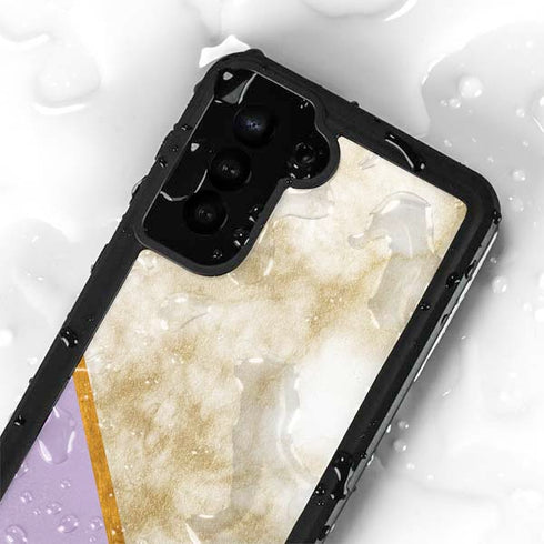 Angled Marble Galaxy S24 Plus Waterproof Case