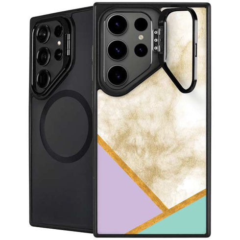 Angled Marble Galaxy S24 Ultra Kickstand Case