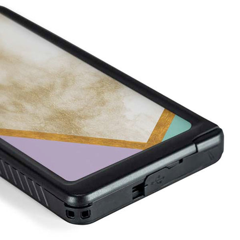 Angled Marble Galaxy S24 Ultra Waterproof Case