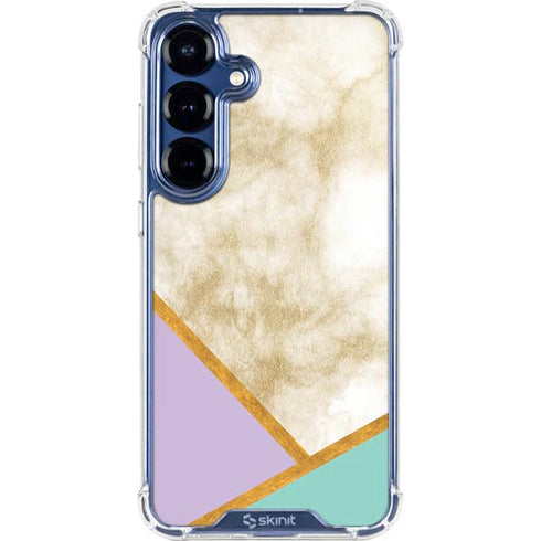 Angled Marble Galaxy S25 Plus Clear Case