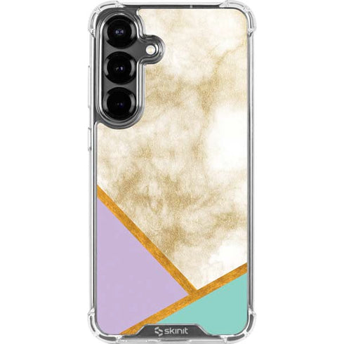 Angled Marble Galaxy S26 Clear Case