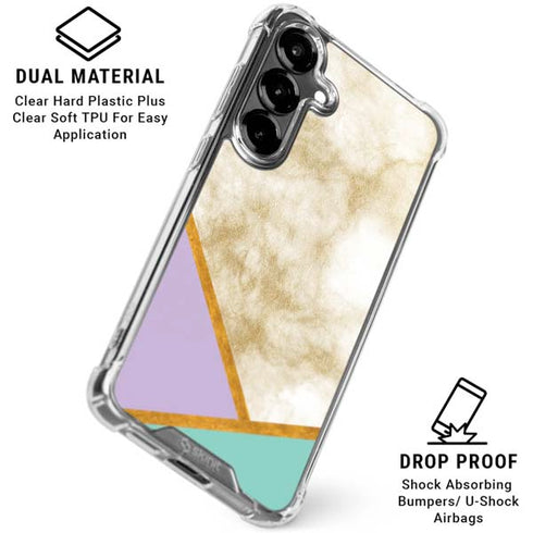 Angled Marble Galaxy S26 Clear Case