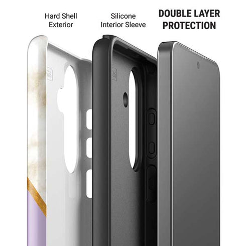 Angled Marble Galaxy S26 Impact Case