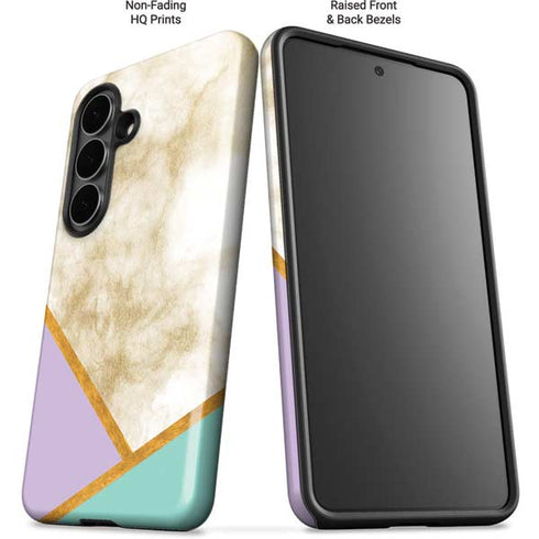 Angled Marble Galaxy S26 Impact Case