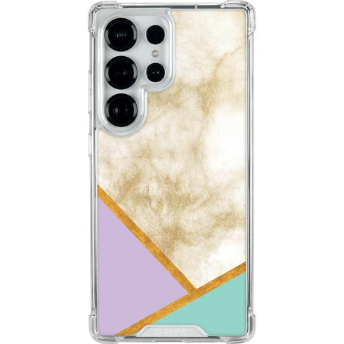 Angled Marble Galaxy S26 Ultra Clear Case