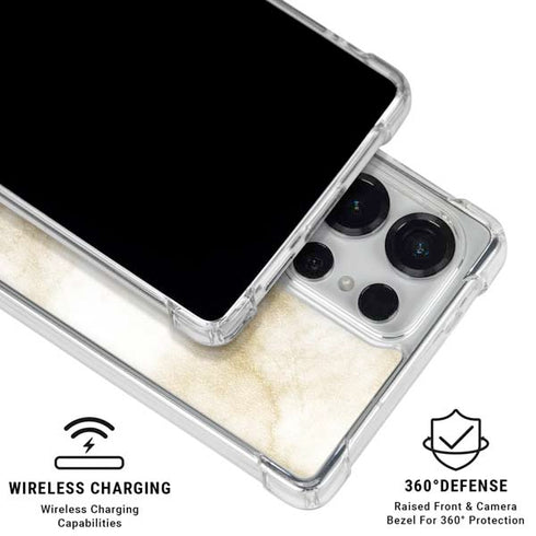 Angled Marble Galaxy S26 Ultra Clear Case