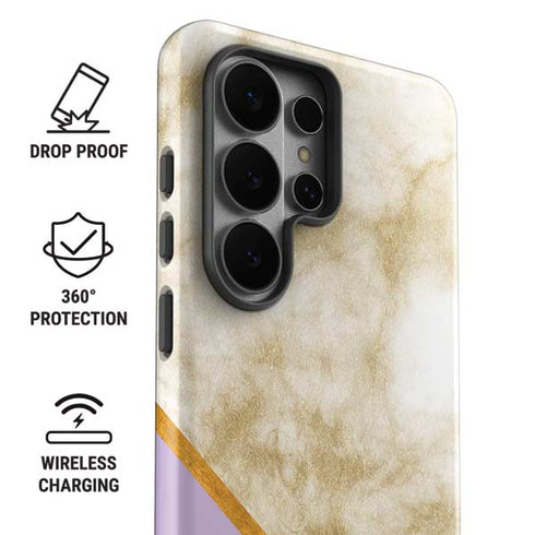 Angled Marble Galaxy S26 Ultra Impact Case