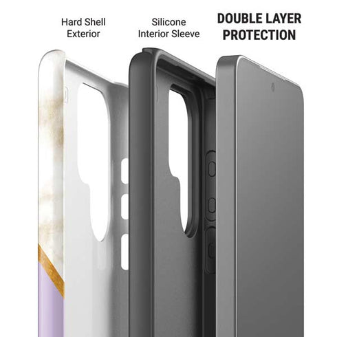 Angled Marble Galaxy S26 Ultra Impact Case