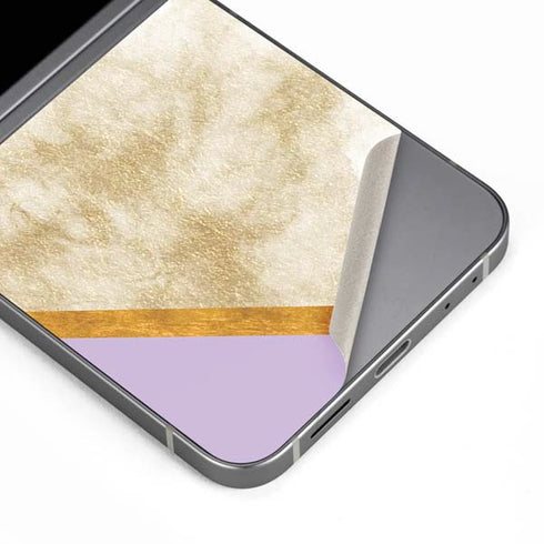 Angled Marble Galaxy Z Flip6 Skin
