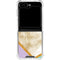Angled Marble Galaxy Z Flip6 Clear Case
