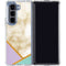 Angled Marble Galaxy Z Fold5 5G Clear Case