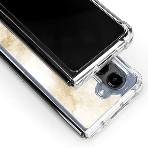 Angled Marble Galaxy Z Fold5 5G Clear Case