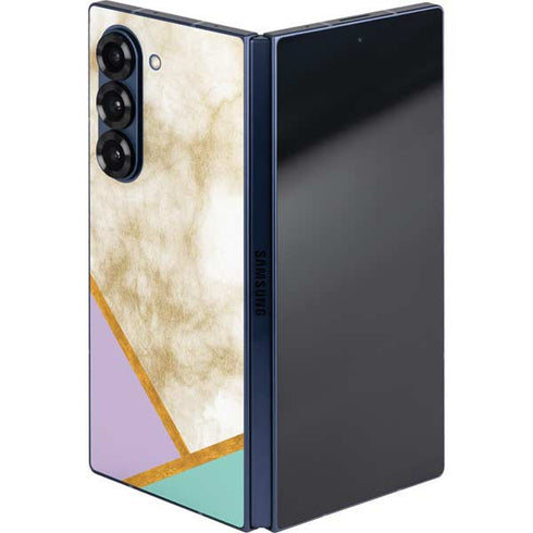 Angled Marble Galaxy Z Fold6 Skin