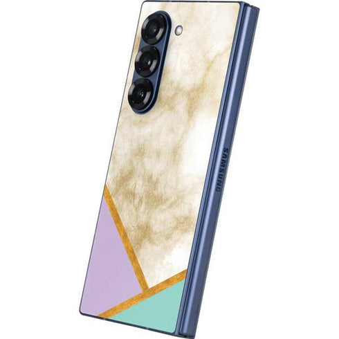 Angled Marble Galaxy Z Fold6 Skin