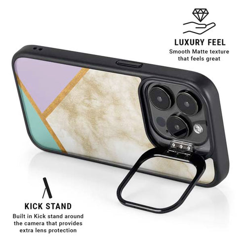 Angled Marble iPhone 13 Pro Kickstand Case