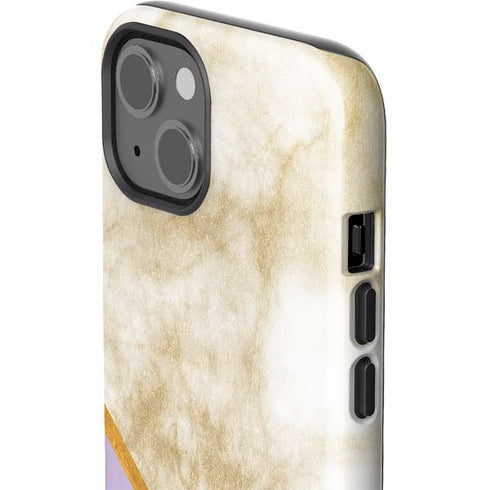 Angled Marble iPhone 15 Impact Case