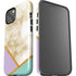 Angled Marble iPhone 15 Impact Case