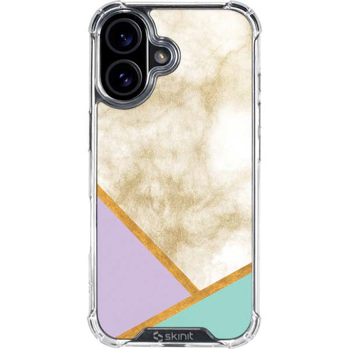 Angled Marble iPhone 16 Clear Case