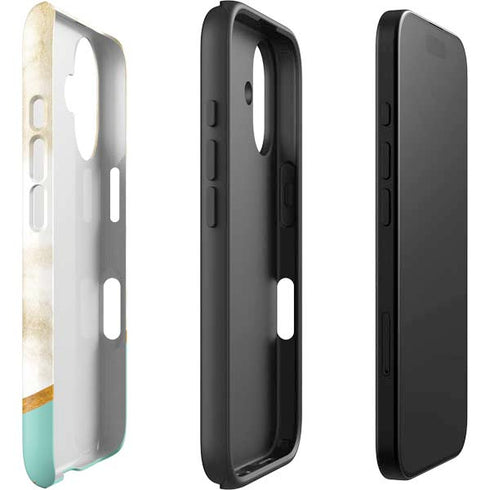 Angled Marble iPhone 16 Impact Case