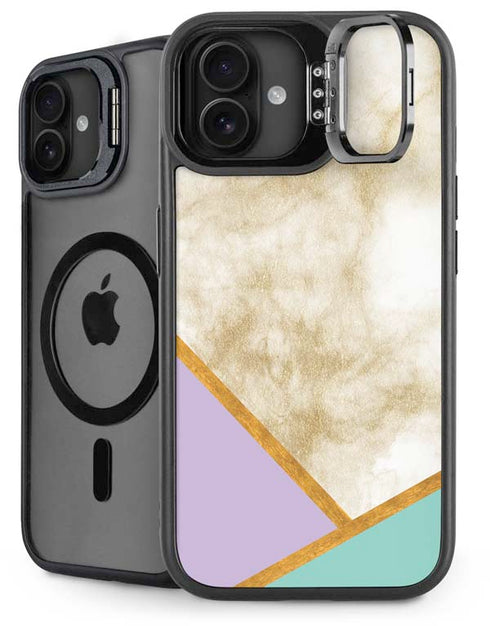 Angled Marble iPhone 16 Kickstand Case