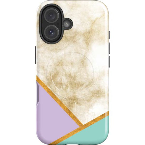 Angled Marble iPhone 16 Magsafe Impact Case