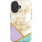 Angled Marble iPhone 16 Plus Impact Case