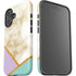 Angled Marble iPhone 16 Plus Impact Case
