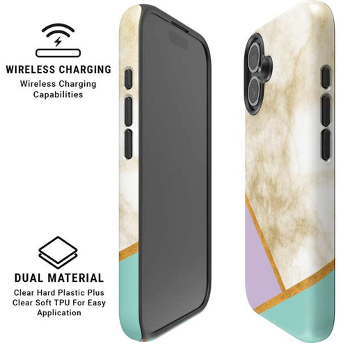 Angled Marble iPhone 16 Plus Magsafe Impact Case