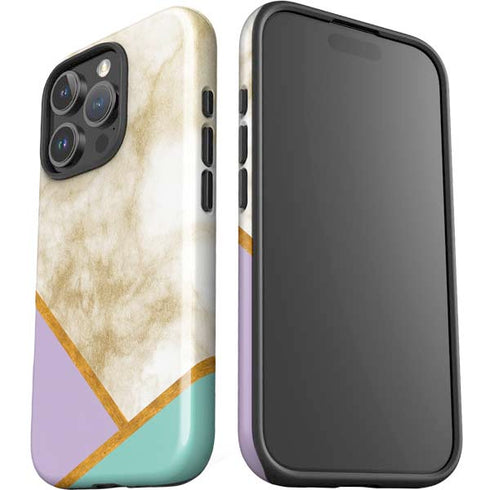 Angled Marble iPhone 16 Pro Max Impact Case
