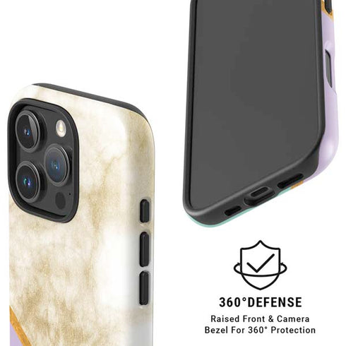 Angled Marble iPhone 16 Pro Max Magsafe Impact Case