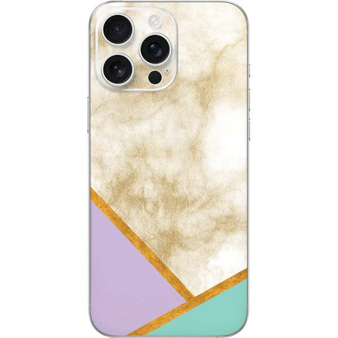 Angled Marble iPhone 16 Pro Max Skin