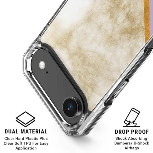 Angled Marble iPhone 17 Air Clear Case