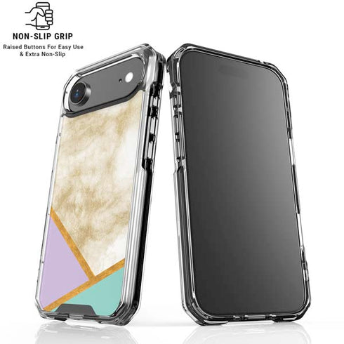 Angled Marble iPhone 17 Air Clear Case