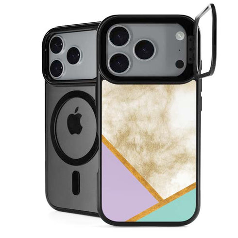 Angled Marble iPhone 17 Pro Max Kickstand Case