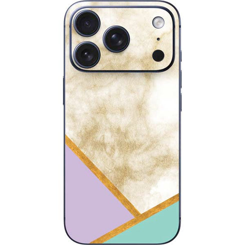 Angled Marble iPhone 17 Pro Skin