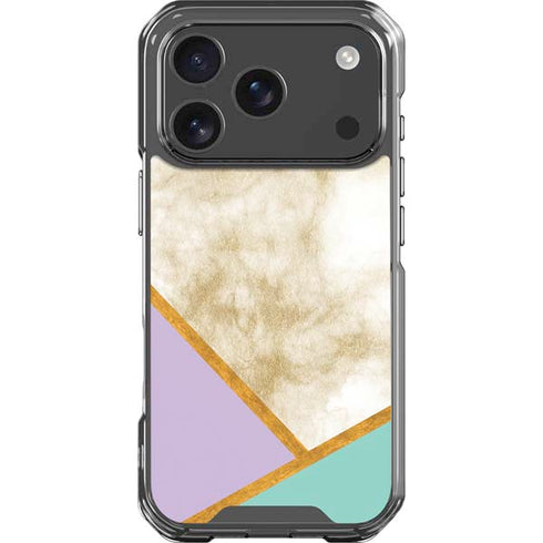 Angled Marble iPhone 18 Pro Clear Case