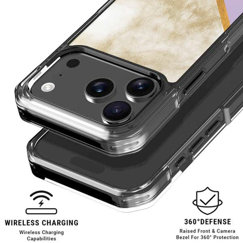 Angled Marble iPhone 18 Pro Clear Case