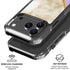 Angled Marble iPhone 18 Pro Clear Case