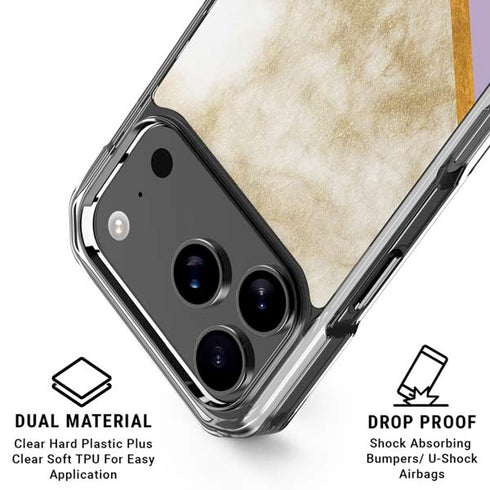 Angled Marble iPhone 18 Pro Clear Case