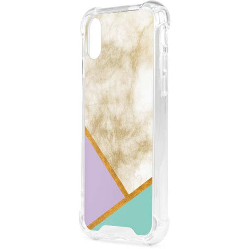 Angled Marble iPhone XS Clear Case