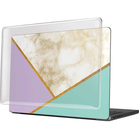 Angled Marble MacBook Pro 14in (2021-24) Case plus Skin