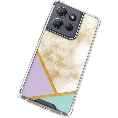 Angled Marble Moto G 5G (2025) Clear Case