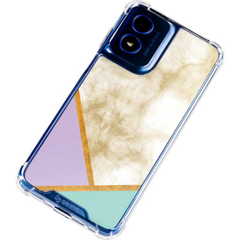 Angled Marble Moto G Play 4G (2024) Clear Case
