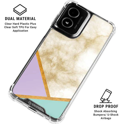 Angled Marble Moto G Power 5G (2024) Clear Case
